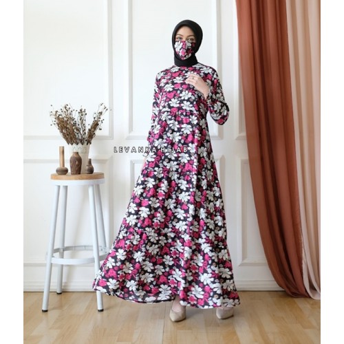 GNs-001 Gamis Katun Rayon Premium Free Masker